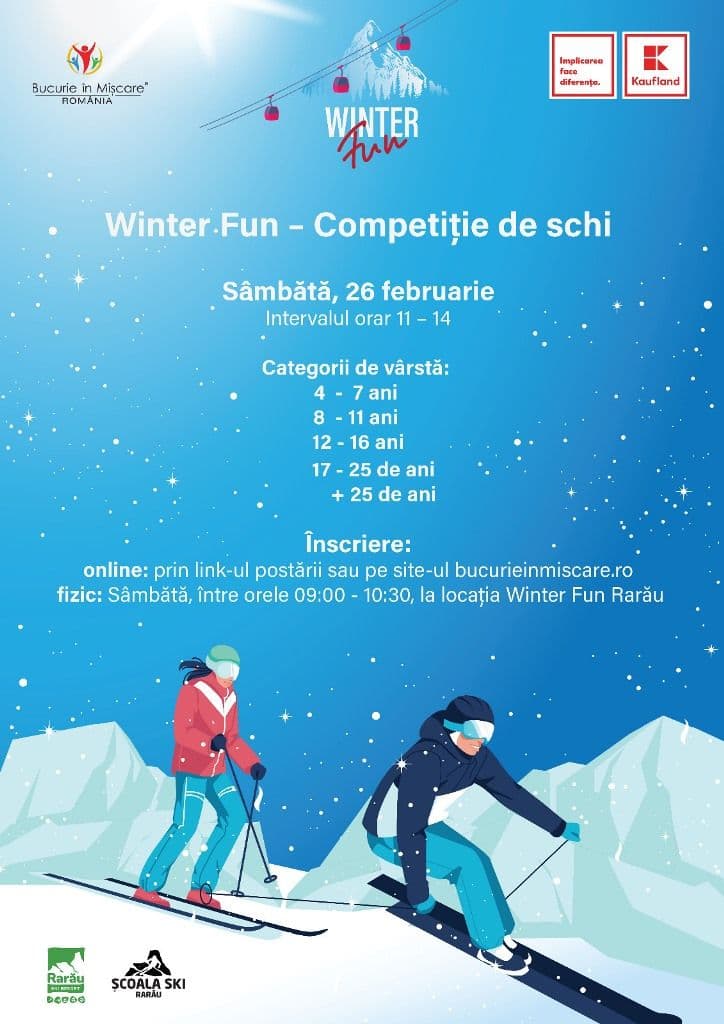 Afis - Competitie de schi- Rarău