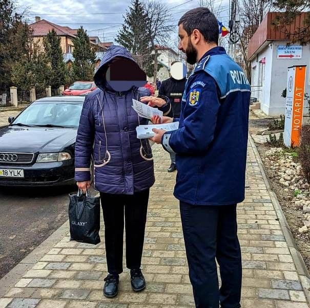 Acțiuni preventive derulate de polițiști în orașul Săveni
