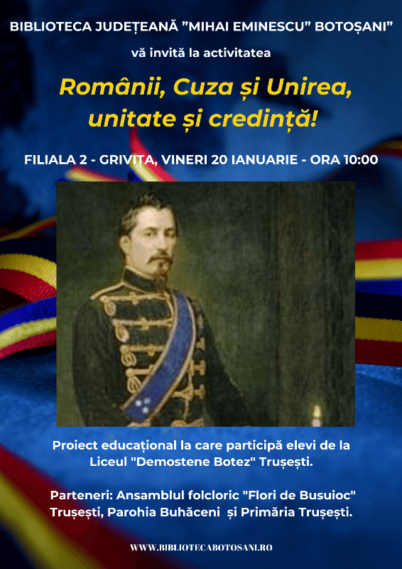 Activitate dedicată Micii Uniri la Biblioteca Județeană Botoșani