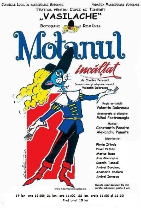 O reîntâlnire cu Motanul încălțat la Teatrul Vasilache Botoșani