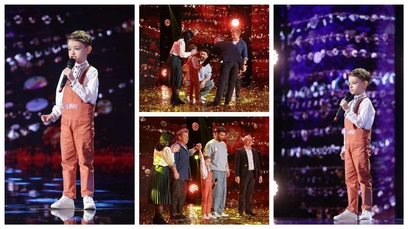 Rareș Prisacariu, băiatul de 7 ani din Botoșani a primit primul Golden Buzz din sezonul 13 de la „Românii au talent”
