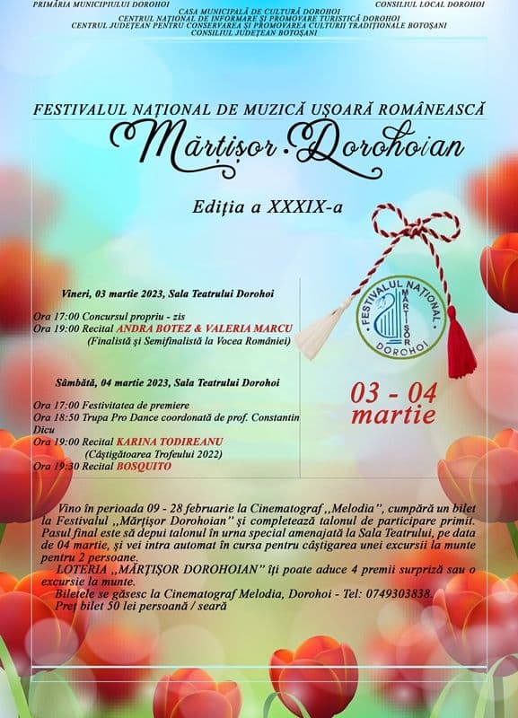 Bosquito va urca anul acesta pe scena Festivalului Național „Mărțișor Dorohoian’’. Vezi ce surprize au pregătit organizatorii!