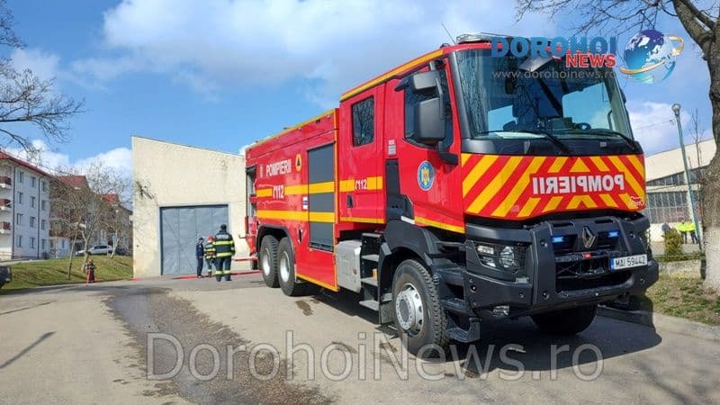Incendiu și două accidente produse le SPL Dorohoi! Exercițiu al pompierilor dorohoieni - FOTO