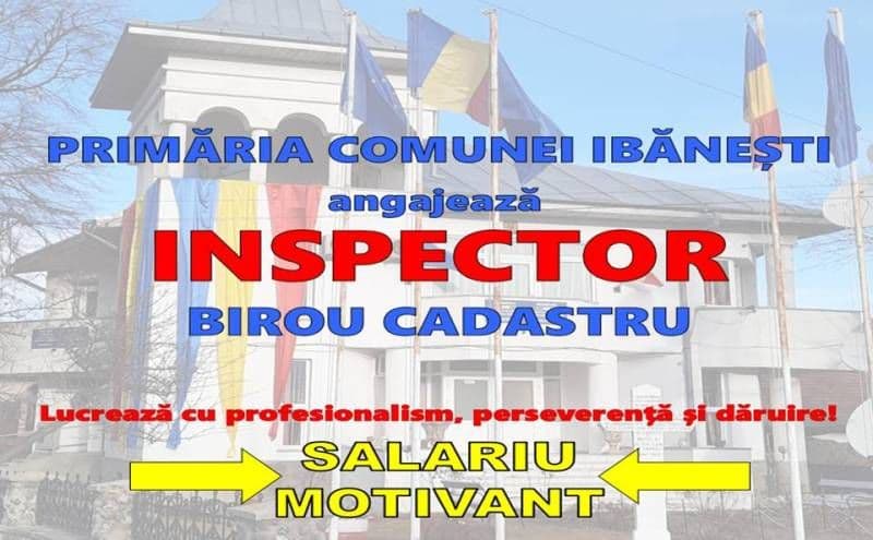 Primăria Ibănești organizează concurs: Vrei să lucrezi cu profesioniști? Vino în echipa noastră!