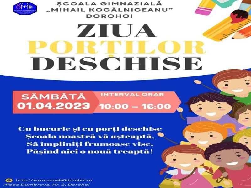 Ziua „Porților Deschise” la Școala Gimnazială „Mihail Kogălniceanu” Dorohoi
