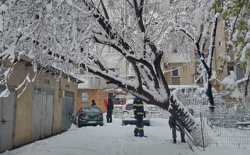 Pompierii botoșăneni continuă să intervină pentru înlăturarea efectelor produse de căderile masive de zăpadă și viscol - FOTO