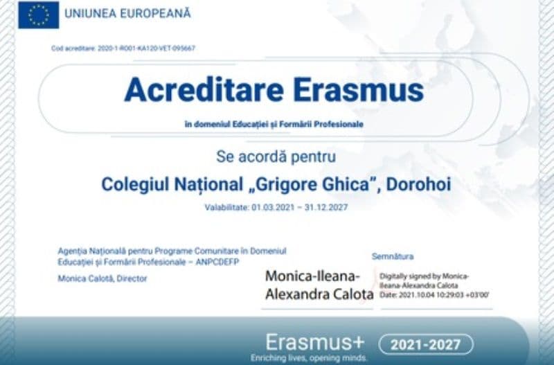 Colegiul Național „Grigore Ghica” Dorohoi - Mobilitate ERASMUS+, VET în Spania
