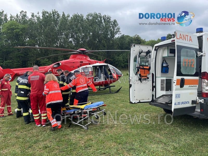 Femeie din Lozna, în stare gravă, preluată de elicopterul SMURD - FOTO