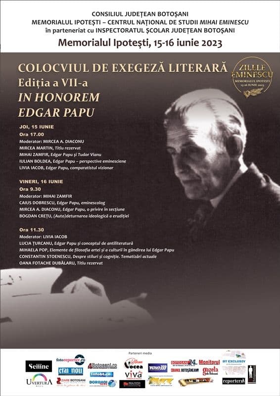 Colocviul de exegeză literară. Ediția a VII-a. In honorem Edgar PAPU