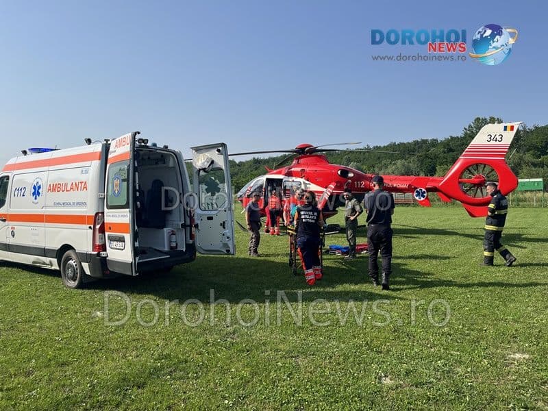 Bărbat din Dorohoi preluat de elicopterul SMURD - FOTO