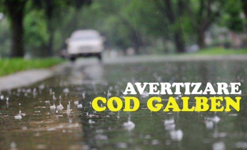 Cod Galben de ploi pentru județul Botoșani, până mâine dimineață