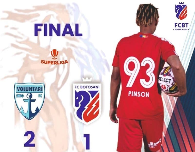 FC Voluntari - FC Botoșani (2-1). Debut nefast pentru Marius Croitoru, la revenirea la FC Botoșani