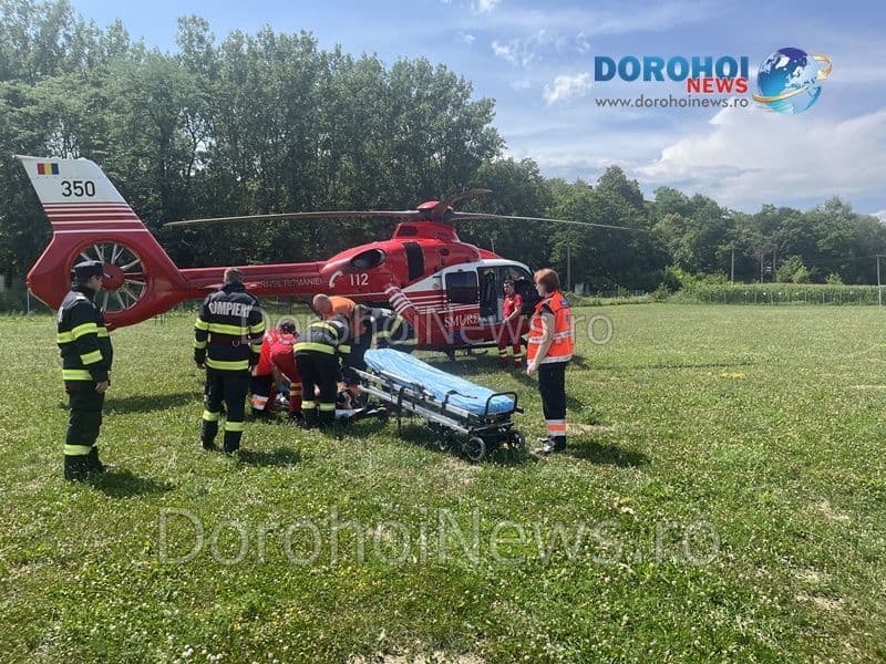 Femeie cu sindrom coronarian preluată de elicopterul SMURD – FOTO