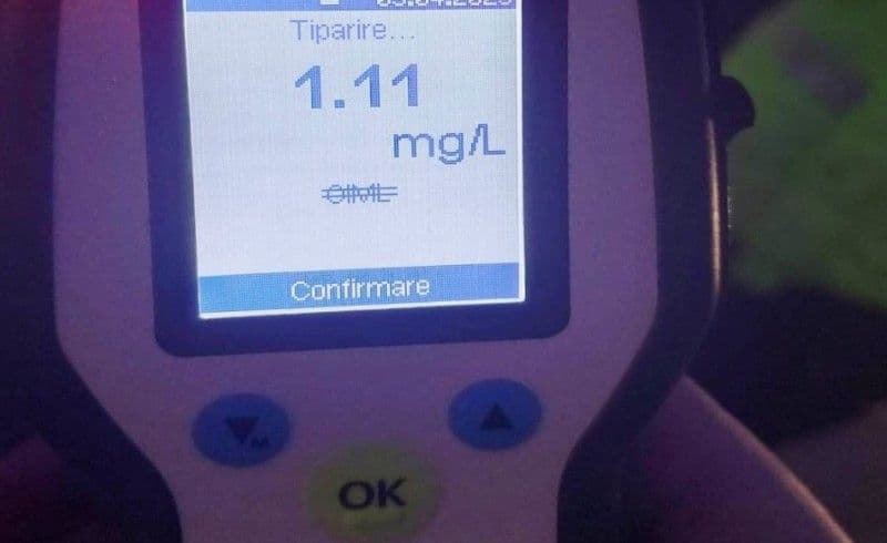 Şofer rupt de beat prins la volan. Avea 1,11 mg/l alcool pur în aerul expirat