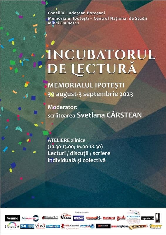 Incubatorul de lectură la Memorialul Ipotești – Centrul Național de Studii „Mihai Eminescu”. Vezi detalii!