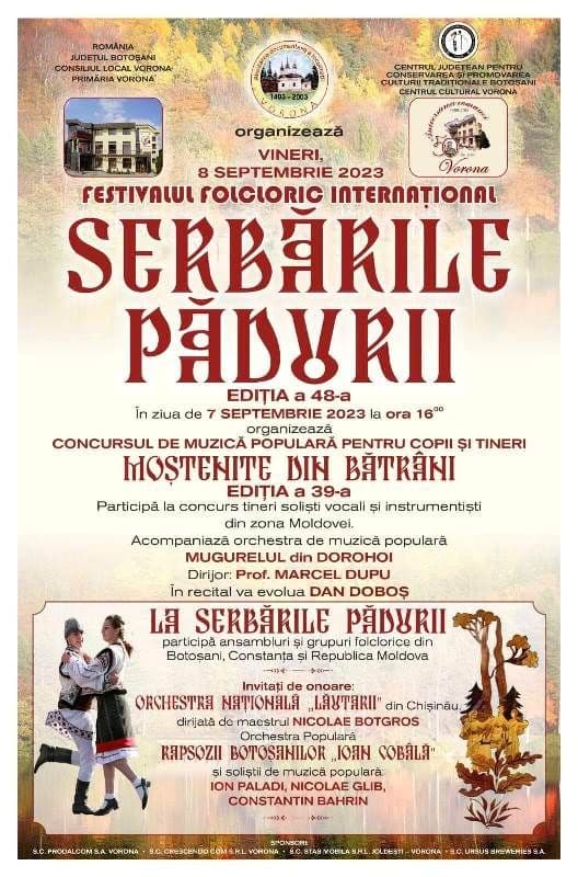 Orchestra „Mugurelul” asigură acompaniamentul participanților din cadrul concursului „Moștenite din Bătrâni”, Vorona