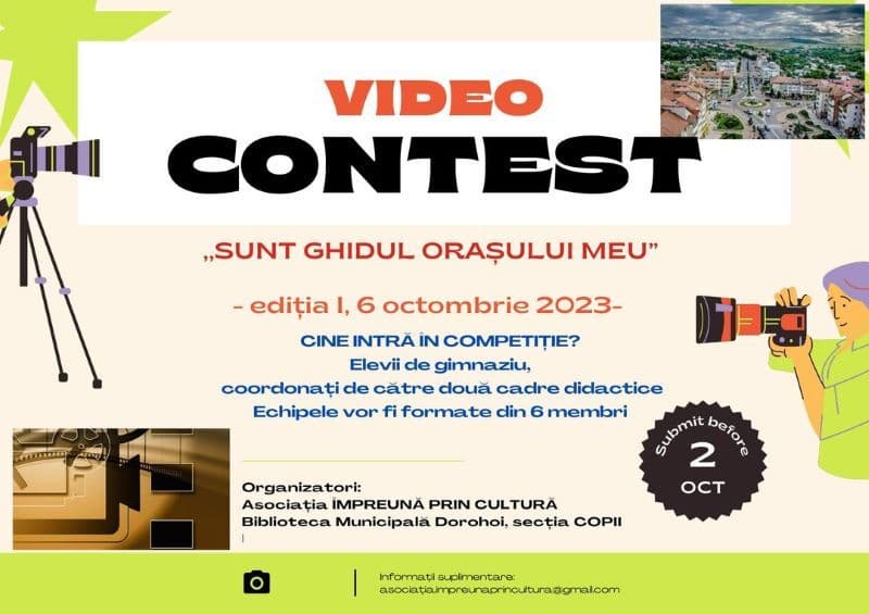 Sunt ghidul orașului meu - Concurs inițiat de Asociația „Împreună prin Cultură” și Biblioteca Municipală Dorohoi