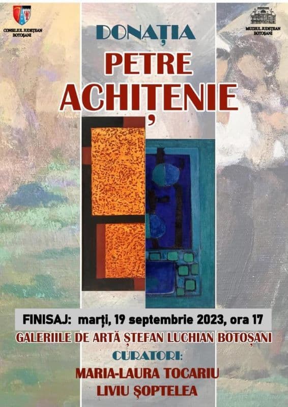 Muzeul Județean Botoșani: Invitație de participare la expoziția „Donația Petre Achițenie”
