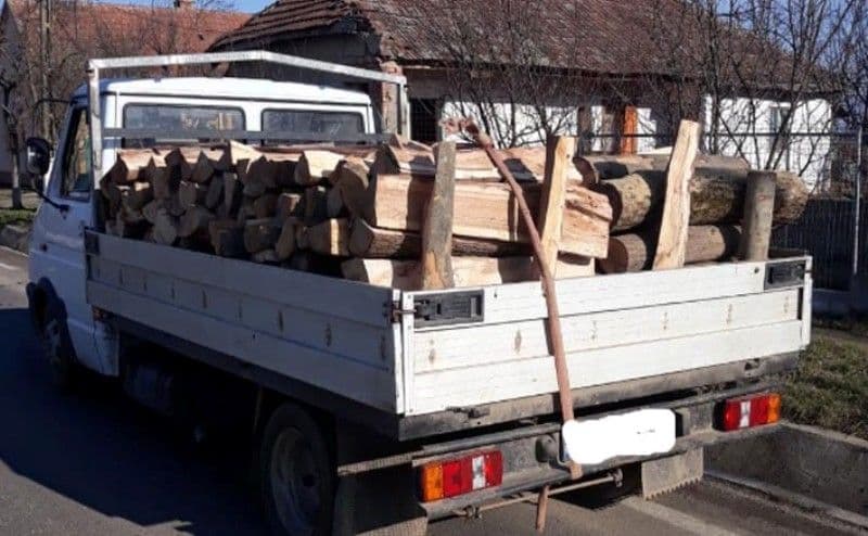 Bărbat sancționat cu 2.000 de lei pentru nerespectarea prevederilor legale privind transportul materialului lemnos
