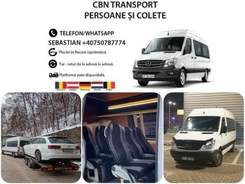 Transport persoane, colete și mașini pe platformă din și spre Dorohoi. Vezi detalii!