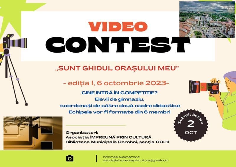 6 octombrie 2023 – Programul activităților culturale din Dorohoi