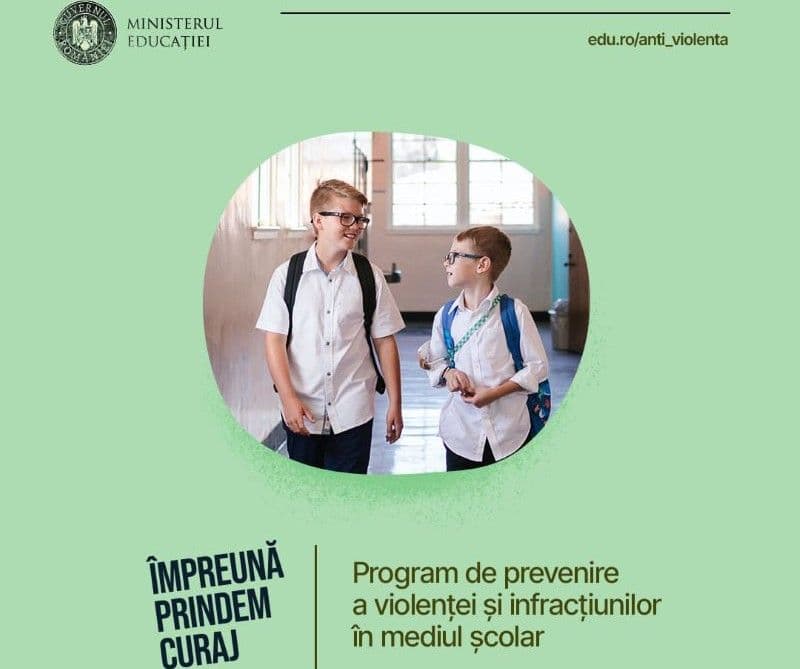 Ministerul Educației va finanța proiectele de prevenire a violenței și a infracțiunilor în mediul școlar
