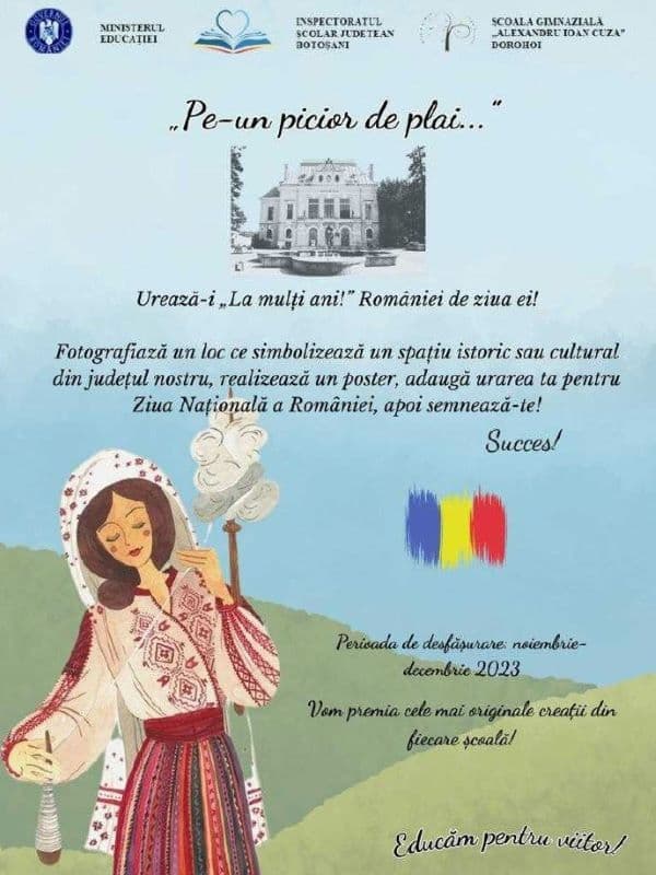 Proiect educațional derulat de Școala Gimnazială „Alexandru Ioan Cuza” Dorohoi în parteneriat cu ISJ Botoșani