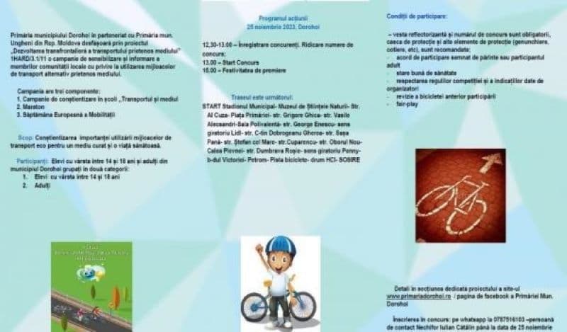 Jandarmii vor asigura ordinea și siguranța la Maratonul Bicicliștilor organizat mâine la Dorohoi. Vezi traseul și recomandările!