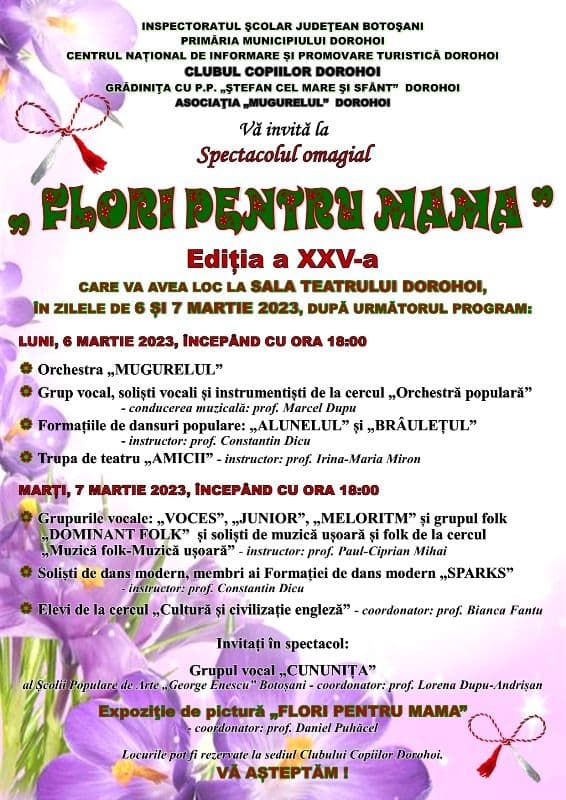 Flori pentru mama afis