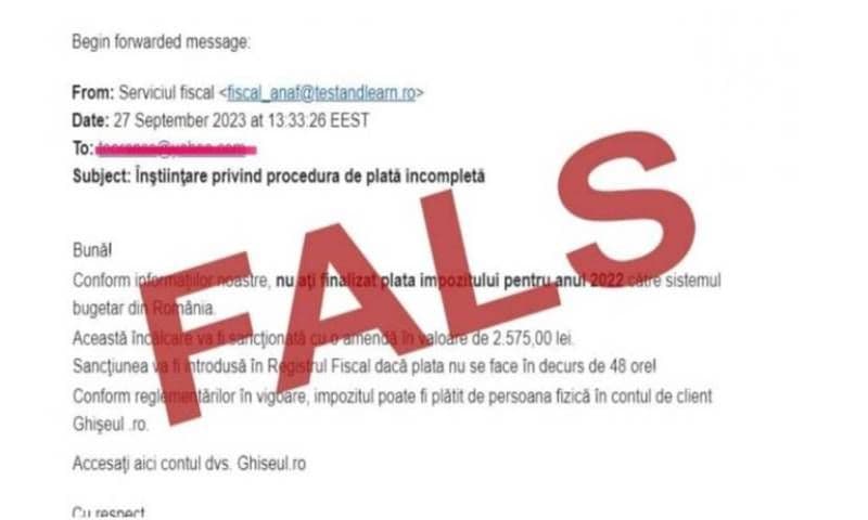 mesaj fals