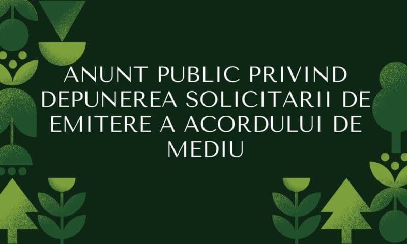 COMUNA CÂNDEȘTI: Anunţ privind depunerea solicitării de emitere a acordului de mediu