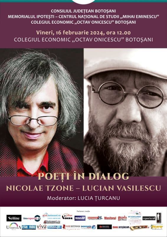 Eveniment de excepție la Memorialul Ipotești – Poeți în dialog: Nicolae Tzone – Lucian Vasilescu
