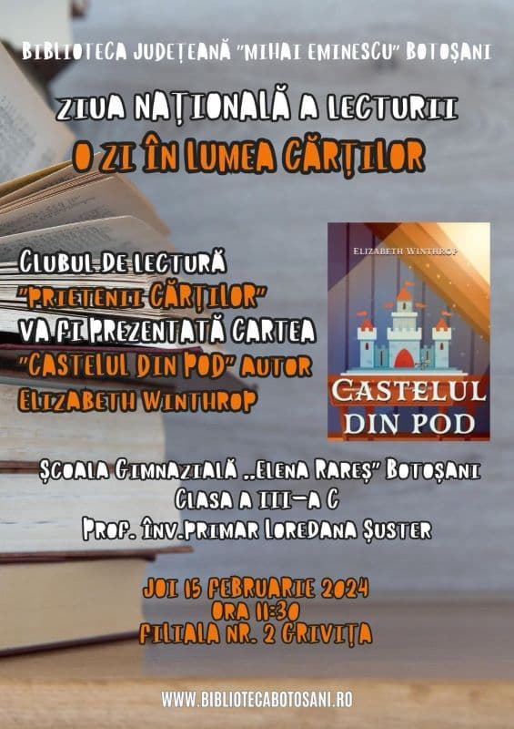 Activități dedicate Zilei Naționale a Lecturii la Biblioteca din Botoșani
