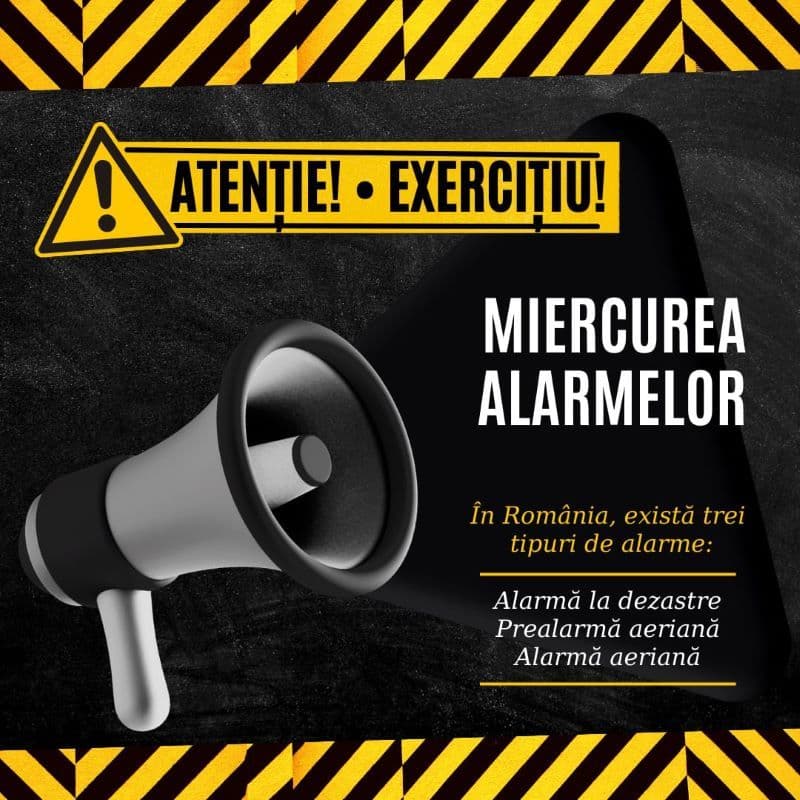 Exercițiu de alarmare publică „MIERCUREA ALARMELOR” în județul Botoșani