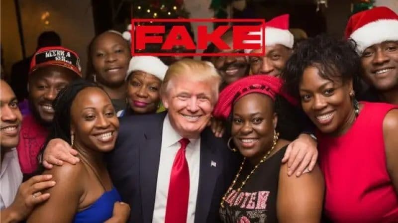 Fotografii false care îl înfățișează pe Donald Trump alături de persoane de culoare au fost răspândite pe internet pentru a câștiga voturi