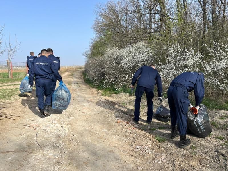 „Împreună, putem păstra natura curată” acțiune a jandarmilor botoșăneni - FOTO