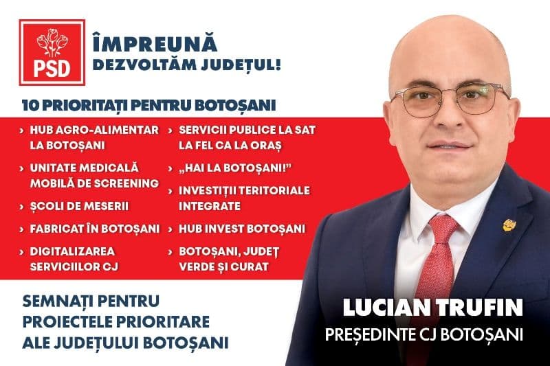 Lucian Trufin a lansat campania de consultare publică pentru continuarea dezvoltării județului Botoșani
