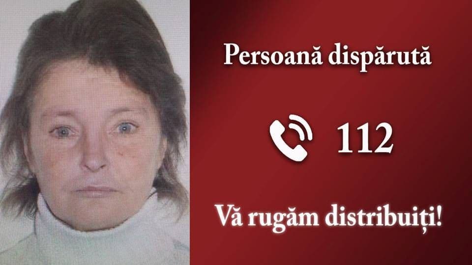 Poliția în alertă! Femeie de 56 de ani, dispărută de 3 zile de acasă. Dacă o vezi, sună la 112