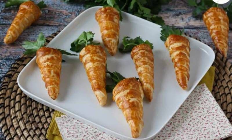 Aperitiv de Paște - Morcovi din foitaj