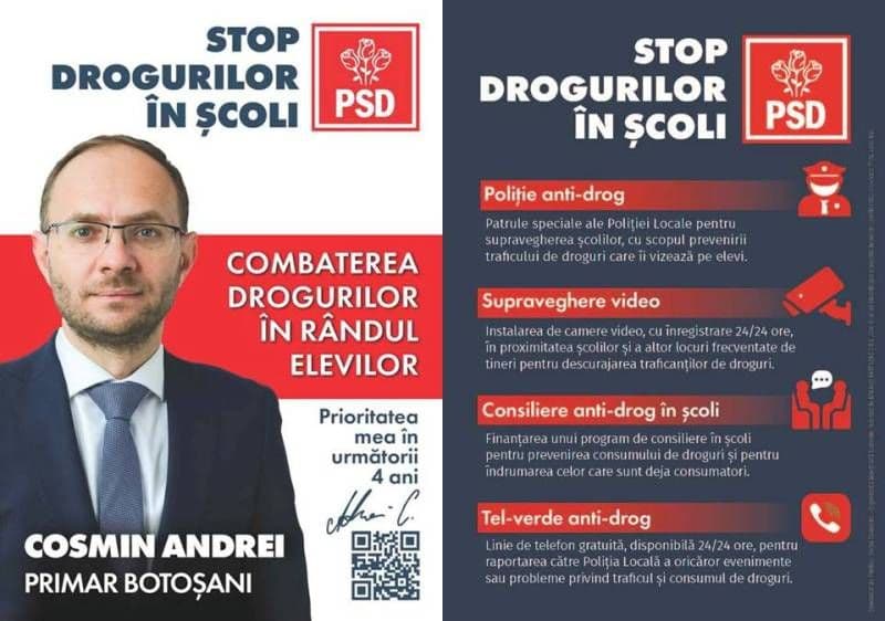 Cum va arăta programul de consiliere în școli pentru prevenirea consumului de droguri, anunțat de primarul Cosmin Andrei