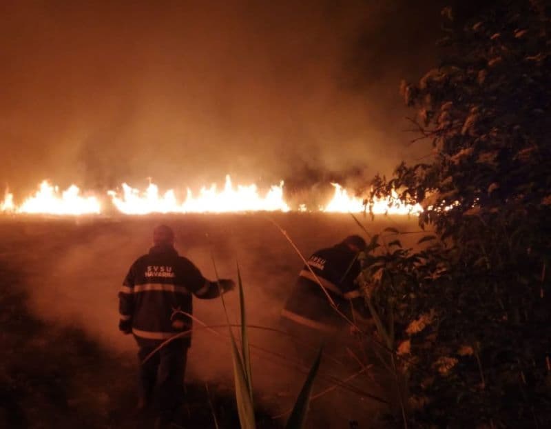 Casele din apropierea iazului Tătărășeni, comuna Havârna, în pericol din cauza unor incendii de stuf