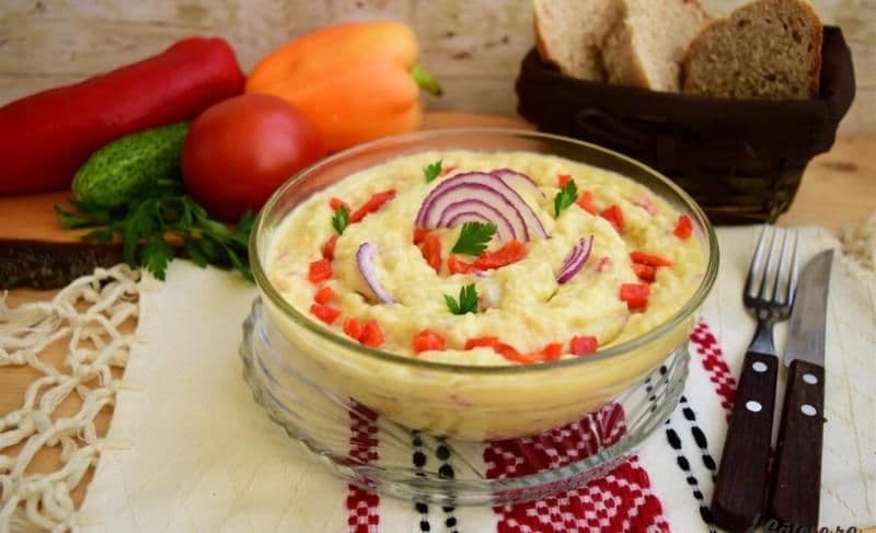 Salată de vinete și dovlecei