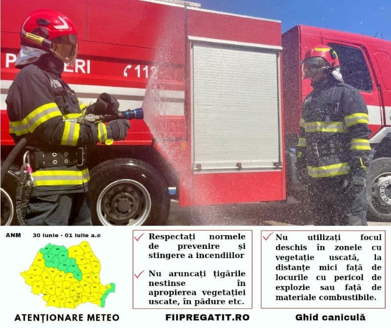 ANM a emis un COD GALBEN de caniculă în județul Botoșani. Temperaturile vor fi între 35 și 36 de grade