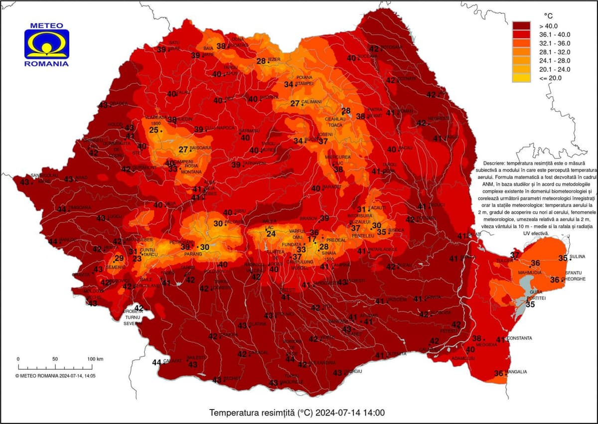 Șefa meteorologilor anunță urgia temperaturilor. Aer de foc: se resimt și 50 de grade Celsius în România