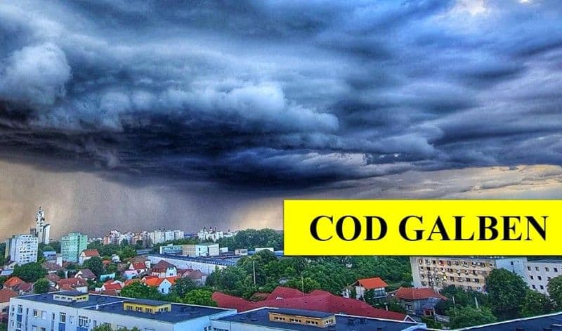 Județul Botoșani sub cod galben de furtuni de la ora 12:00