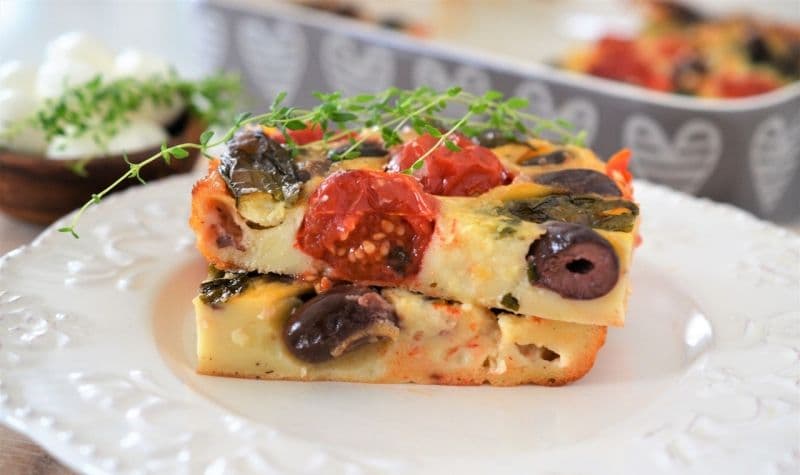 Clafoutis cu legume și parmezan