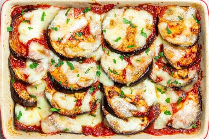 Mâncare de vinete cu mozzarella