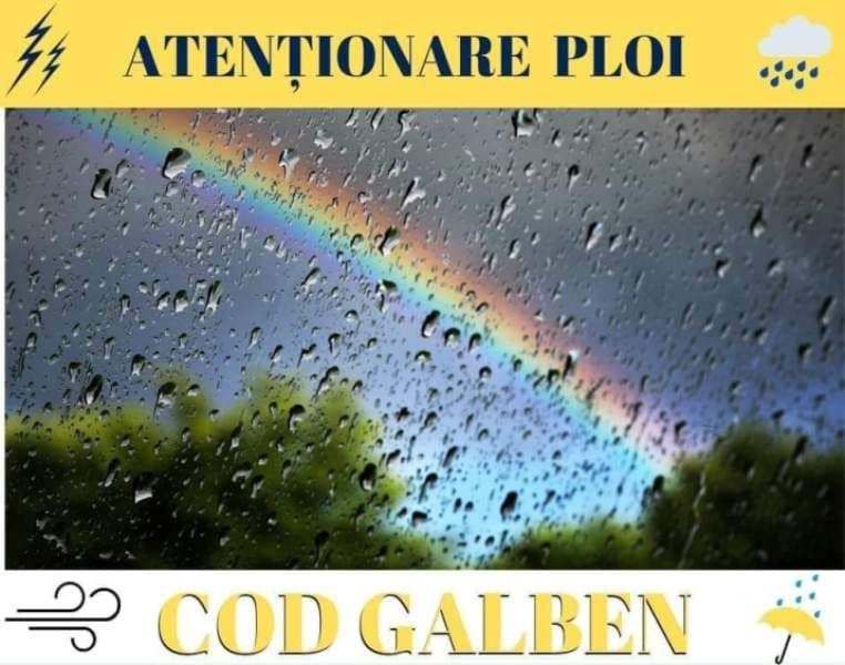 Județul Botoșani, sub o nouă alertă Cod Galben de ploi