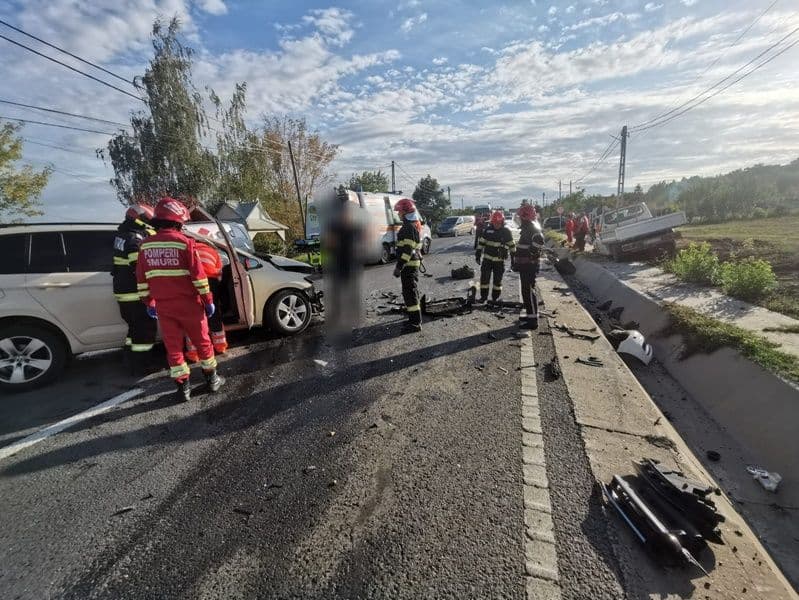 Patru persoane au ajuns la spital în urma unui accident produs între localitățile Hudum și Baisa - FOTO
