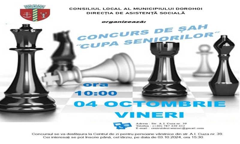 Concurs de șah pentru pasionații din municipiul Dorohoi